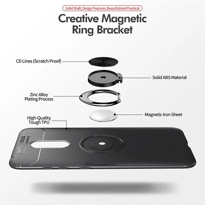 Для Xiaomi Mi 9T Pro Чехол Mi9T кольцевой держатель Мягкая Матовая силиконовая задняя