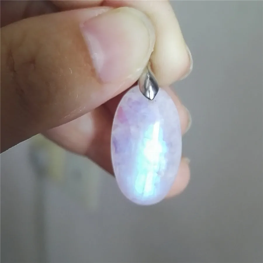 Из натуральной сильный свет лунный камень кулон Модные украшения женские