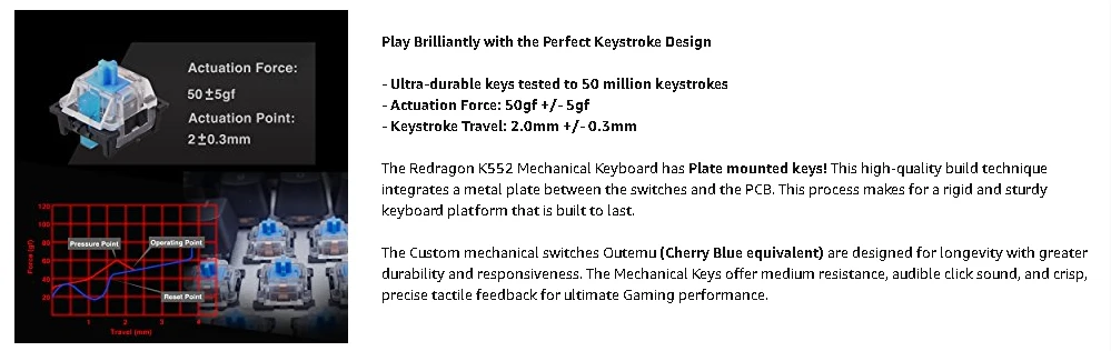 Redragon K552 TKL игровая механическая клавиатура светодиодный с красной подсветкой синие переключатели кликкая тактильная 87 клавишная клавиатура для геймера ПК
