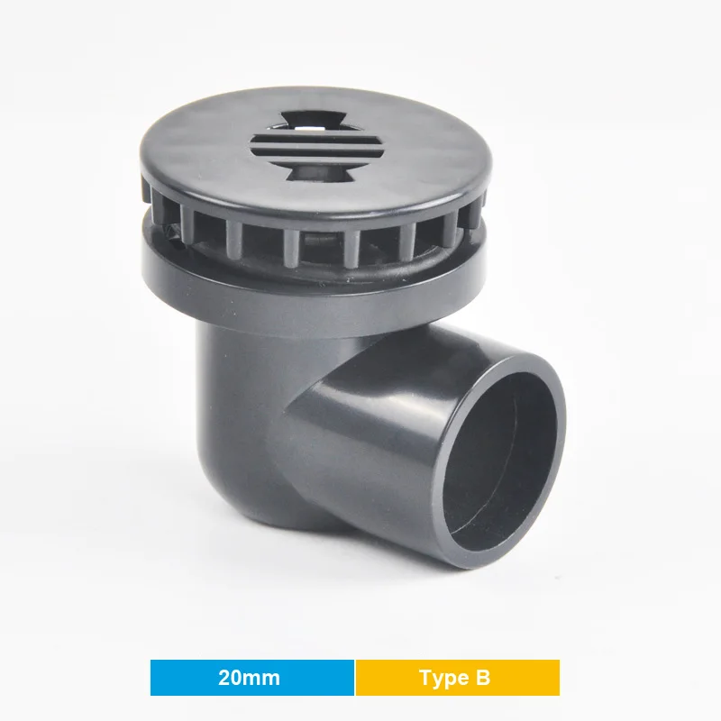 20mm Type B Black NuoNuoWell аквариума коленчатый соединитель переборки для OD 20/25 мм Труба 90 градусов Водостоки выход Аквариум Пруд сливной штуцер - Цвет: 20mm Type B Black