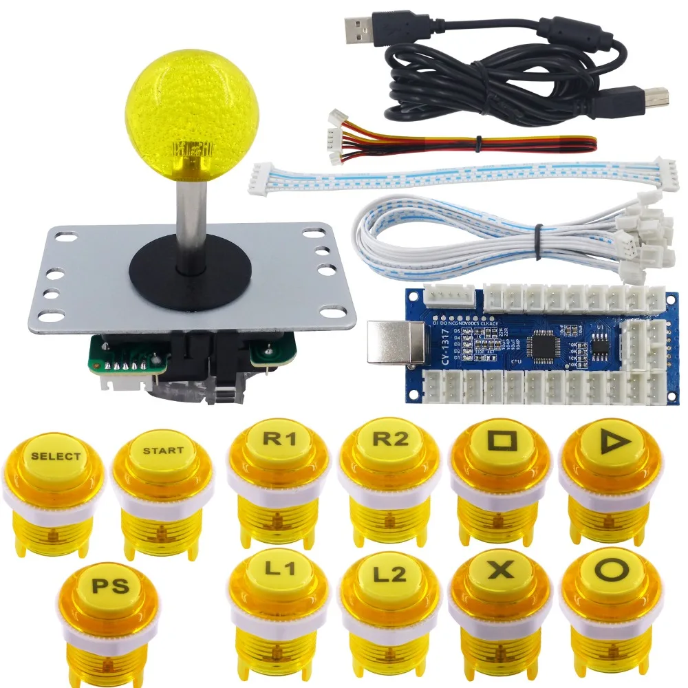 

Arcade DIY Kit LED Arcade LED Button Controller Joystick Zero Delay Encoder Board for PC PS3 Mechanical Keyboard Switch