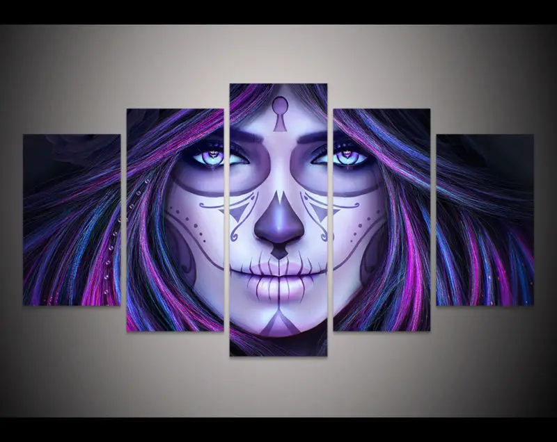 Картина в рамке la catrina декор для стен на Хэллоуин домашний картина с принтом