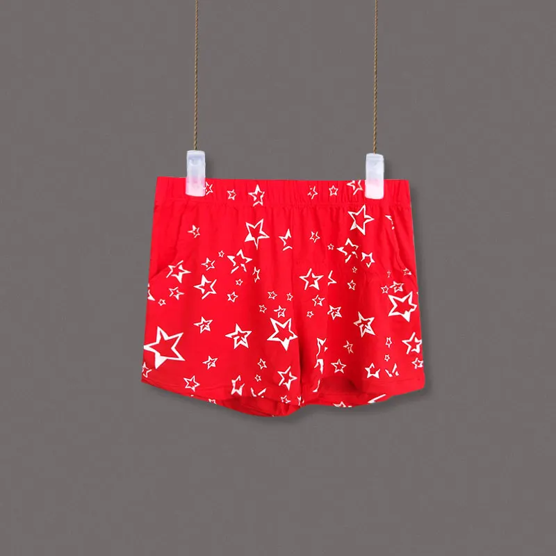 red Soutong, мужское нижнее белье, боксеры, шорты, летние, мутанд, хлопок, мягкие, с принтом, свободные, короткие, домашние, трусы, мужские, для сна, штаны - Цвет: red