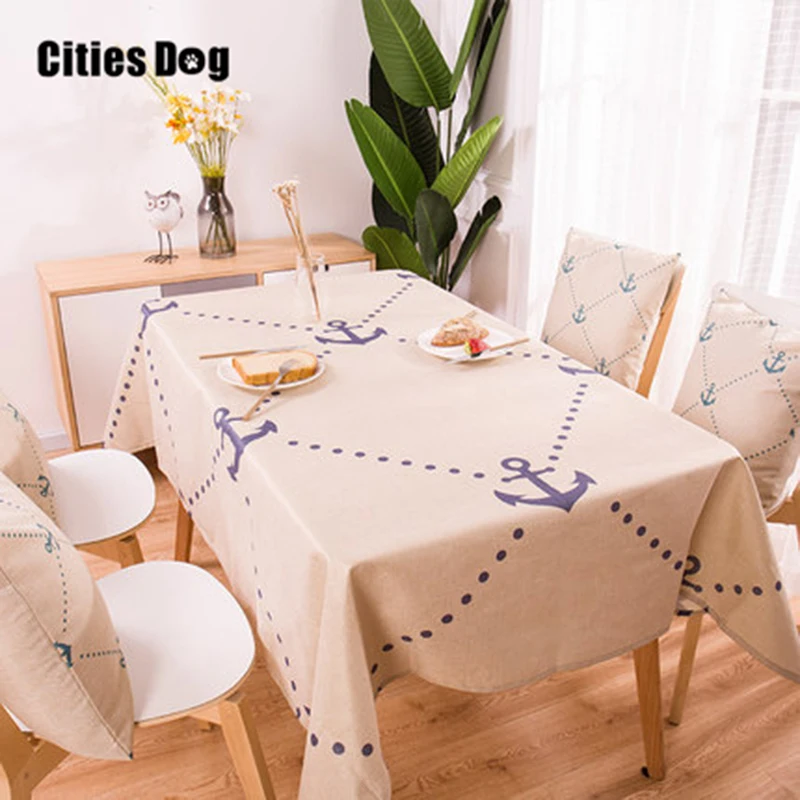 Льняная скатерть в клетку многофункциональный прямоугольный чехол для стола