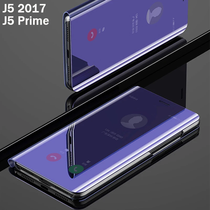 Откидной Чехол для телефона с умным зеркалом чехол Samsung Galaxy J7 2017 j730 Prime j7prime