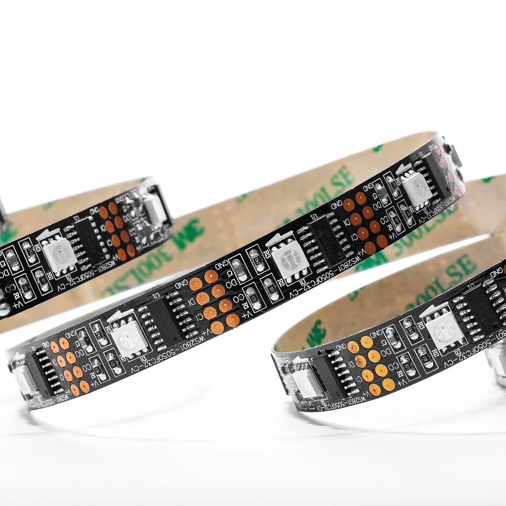 Светодиодная светильник та WS2801 5 в постоянного тока 32 светодиода на метр 5050 RGB IC