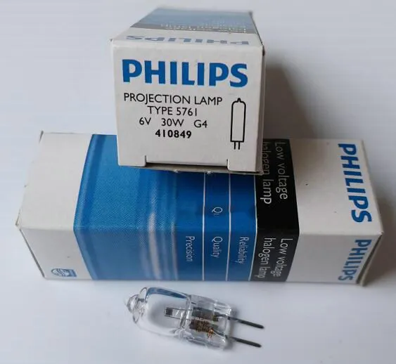 Для PH 5761 6V 30 Вт G4 лампы 6V30W 410849 галогенная лампа сделано в Германии Olympus микроскоп