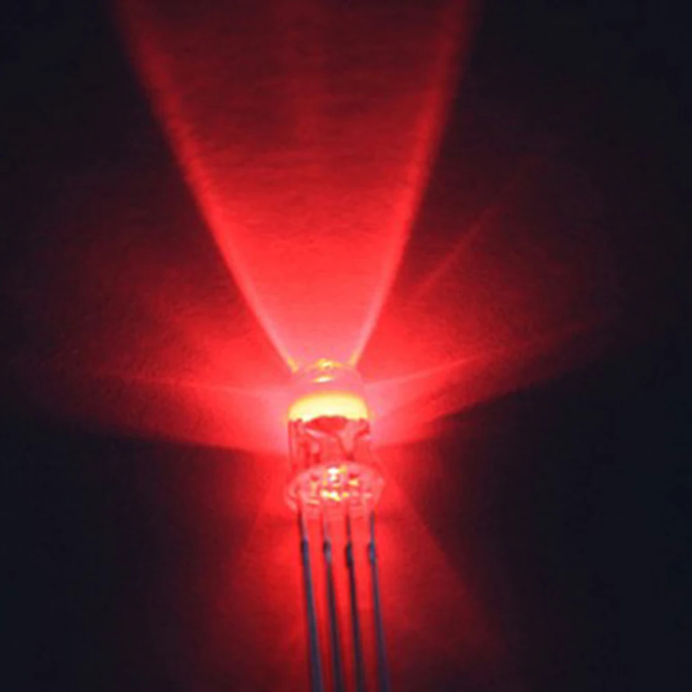 100 шт 5 мм 7 цветов полноцветный RGB 4PIN общий анод катод светодиоды противотуманной