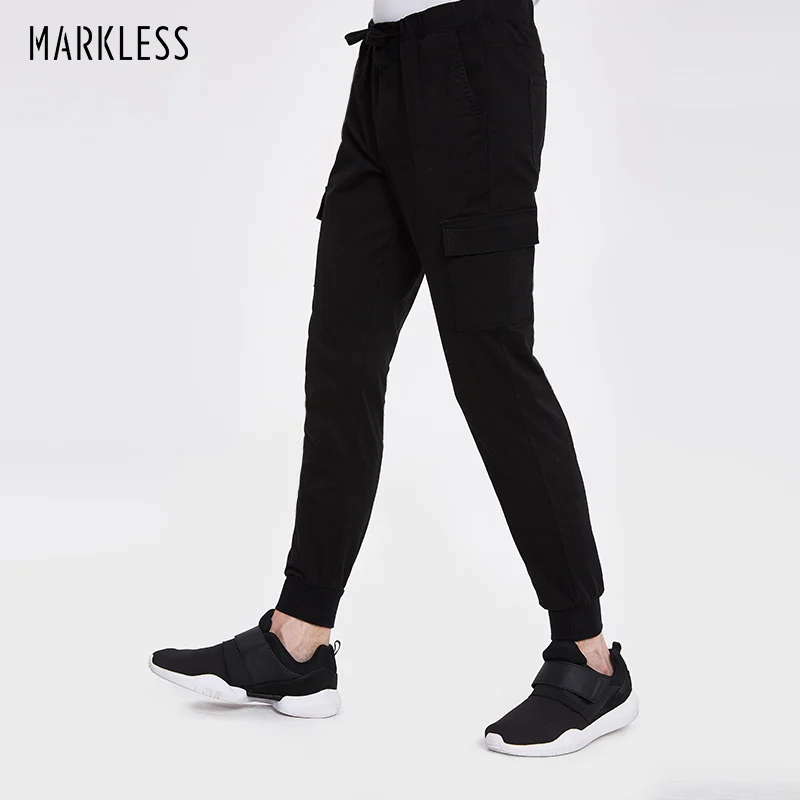 Markless 2018 мужские джоггеры спортивные штаны Осенние повседневные Хлопковые Штаны