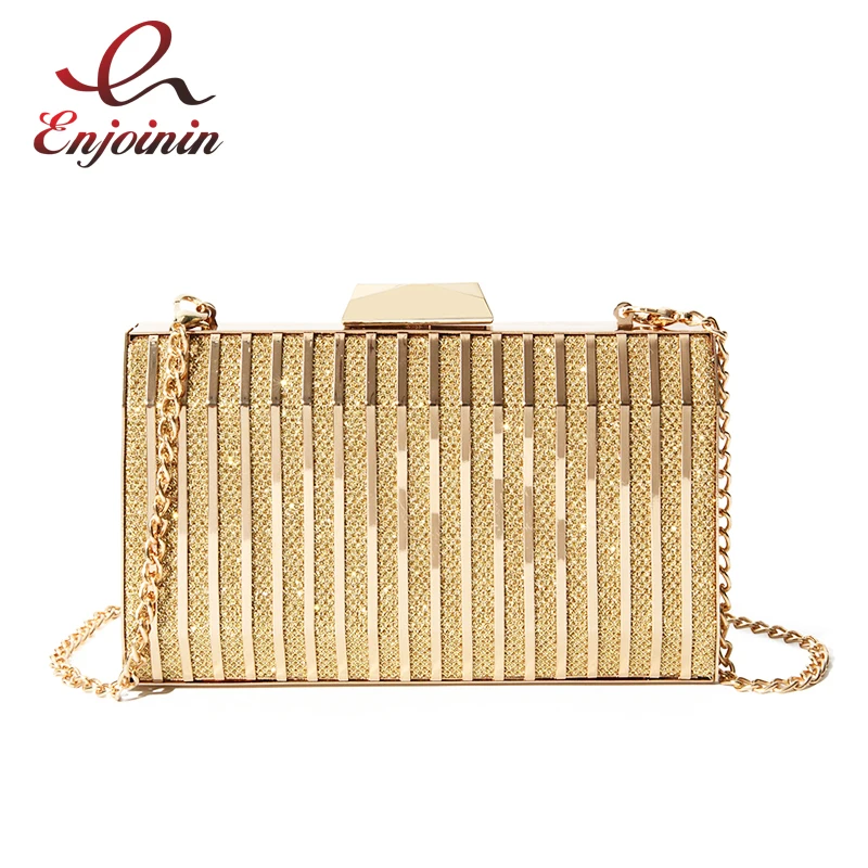 

Luxury fashion new design metal bling bling ladies party clutch bag chain purse shoulder bag women's crossbody messenger bag