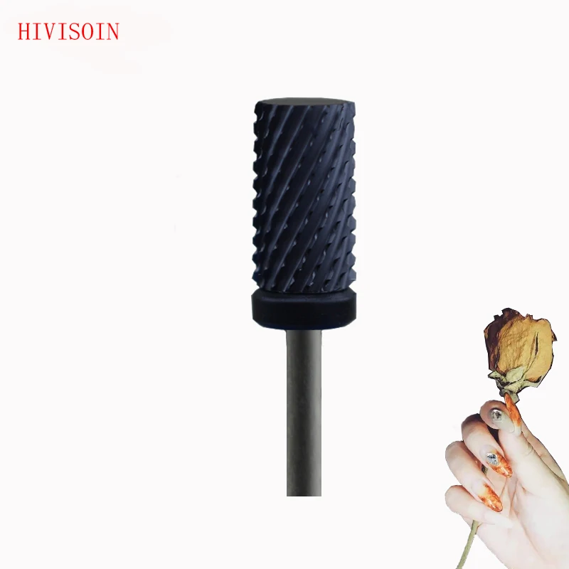 

5Pcs Black Ceramic Nail Drill Bit - Small Barrel Bit -XC (1090.060)