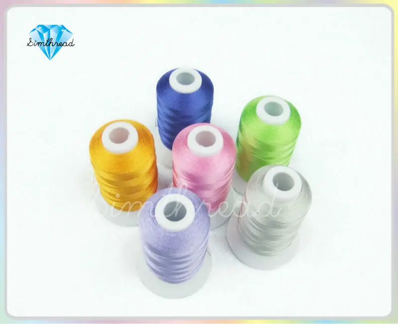 New Arrival 58 Colors Rayon Embroidery Spools Thread 550M/Spool with 12pcs Style A Bobbins | Дом и сад