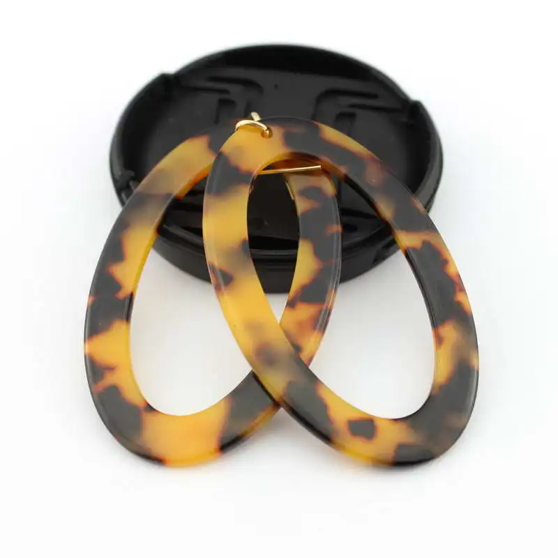 Большие акриловые овальные полые серьги ZWPON модные ювелирные изделия полимерные