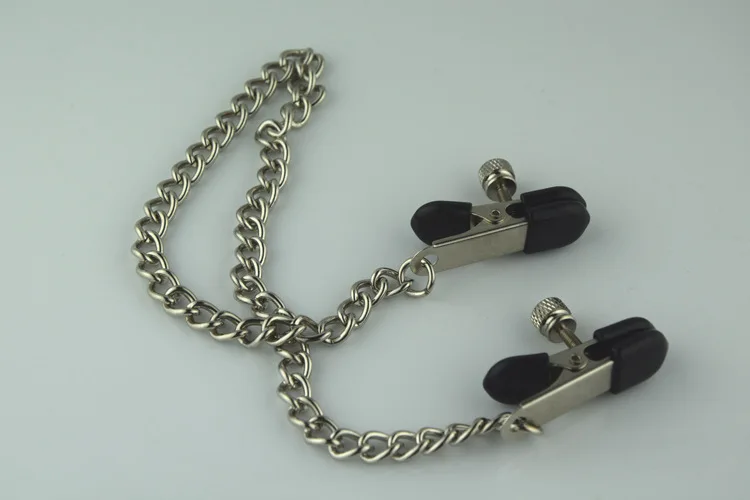 Секс игрушки зажимы для сосков с металлической цепочкой 30 см клиторальный