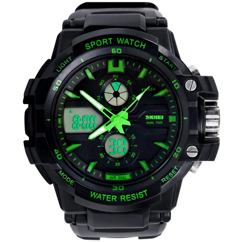 Waterproof Skmei Brand Sports Watch Men's Student High Quality Wristwatches Digital And Analog Military LED Watches 0990 | Наручные