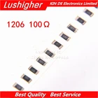 100 шт. 1206 SMD резистор 1% 100 Ом 101 100ом 100R