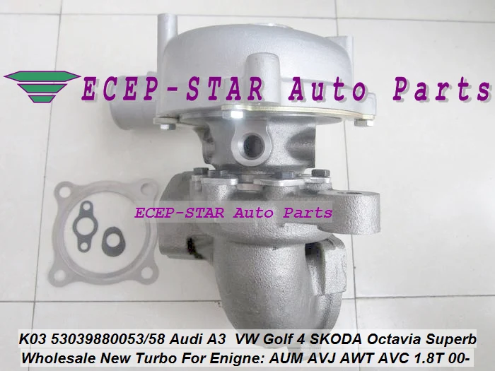 Турбокомпрессор K03 053 058 53039700053 53039700058 для AUDI A3 SKODA Octavia Superb VW Golf IV 1 8 T AUM AVJ AWT ARX ARZ |