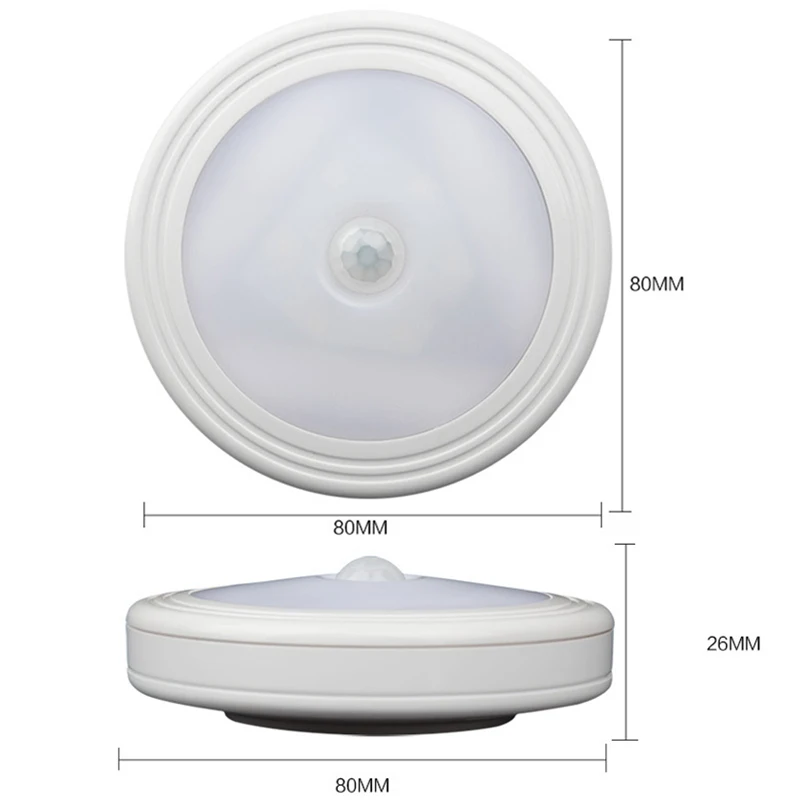 6 светодиодный датчик движения Ночной свет активированный на батарейках