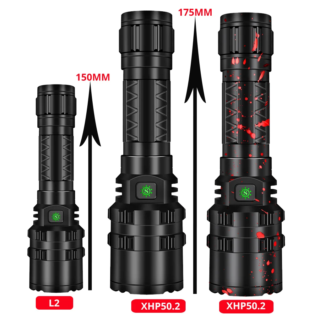 100% Xlamp Xhp50.2 самый мощный светодиодный фонарик Перезаряжаемые фонарь Usb фонари 18650