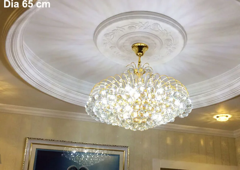 Европейская люстра золотая для ресторана с кристаллами европейский стиль лампа