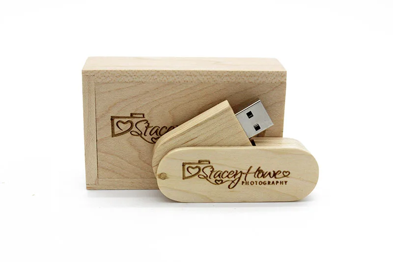 JASTER(более 10 шт бесплатный логотип) Вращающийся деревянный usb+ коробка USB флэш-накопитель Флешка 8 Гб 16 г 32 Гб U диск фотография свадебный подарок