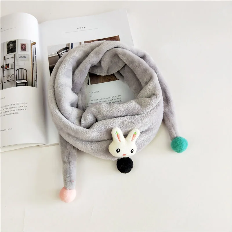 2018 Winter Children's Plush Wool Triangle Scarf Boys and Girls Cute Small Scarves Child Baby Kids Soft Viscose shawl |