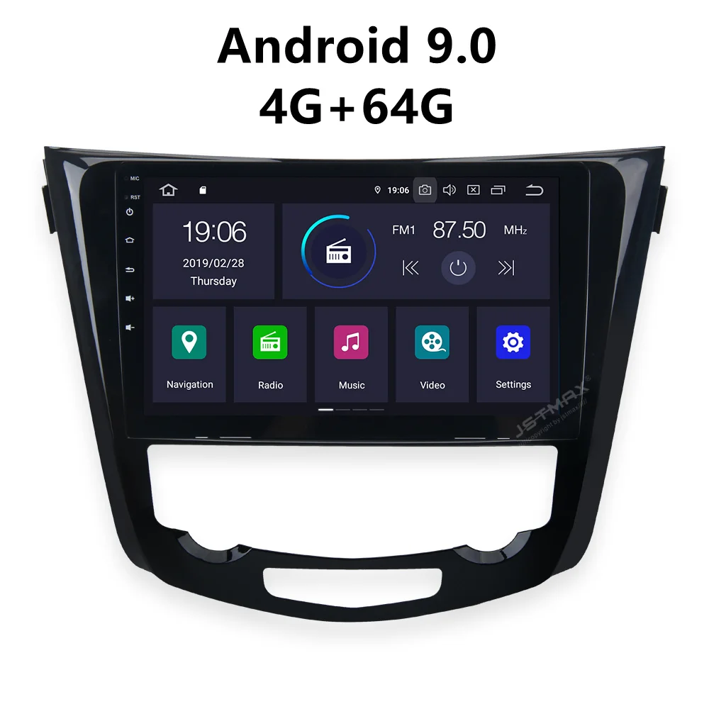 

JSTMAX 10.2" Android 9.0 Car GPS Radio Player for Nissan X-Trail Qashqail 2014 -2017 with Octa Core 4GB+64GB Stereo Multimedia