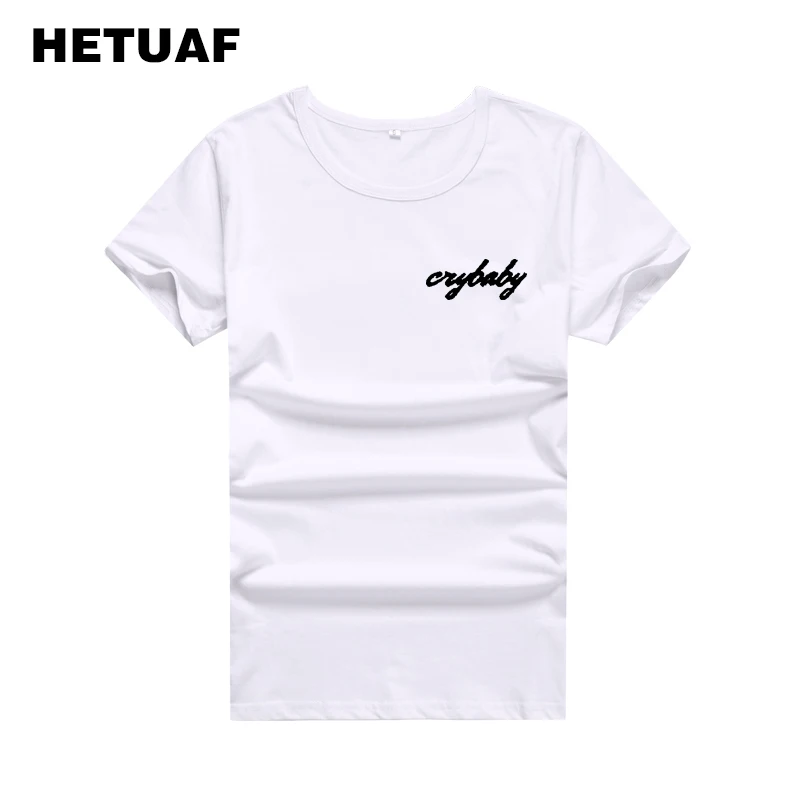 Футболка HETUAF Crybaby женская с карманами хлопок модная Милая уличная одежда рубашка