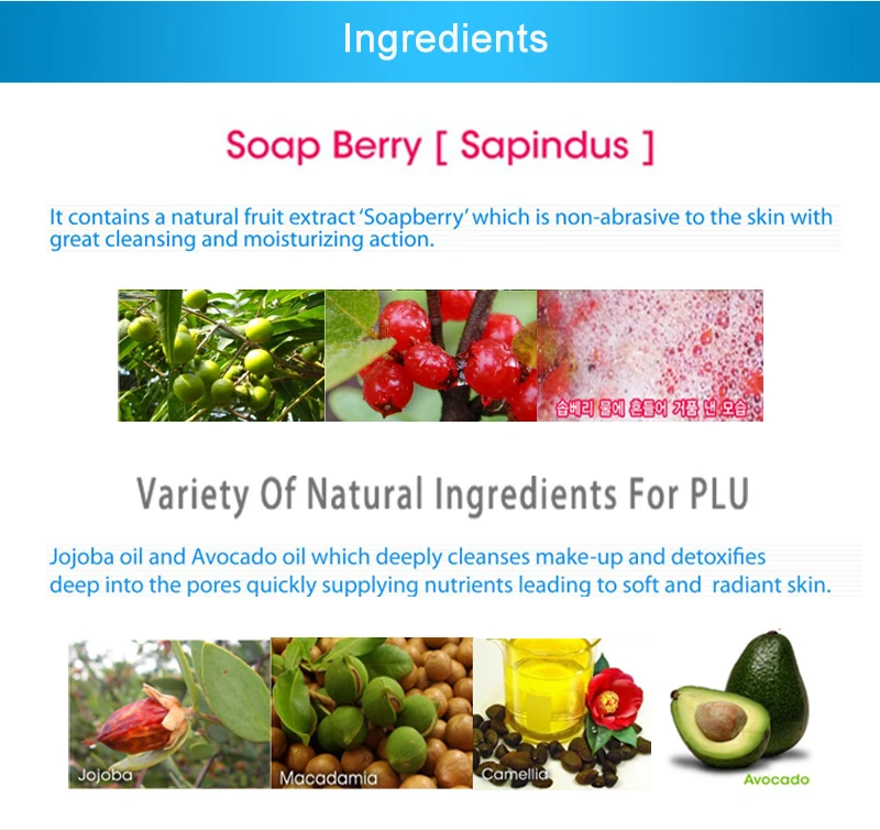 Корейский PLU натуральный Soapberry глубокое очищение Волшебная кислородная пузырчатая пена для мытья макияжа С Маслом Авокадо, очищающее средство для кожи лица