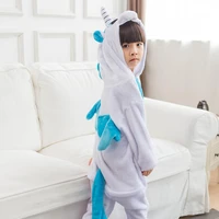 kid blue unicorn cosplay kigurumi onesies cartoon anime unicorn jumpsuit costume for girl boy animal disguise sleepwear pajamas
