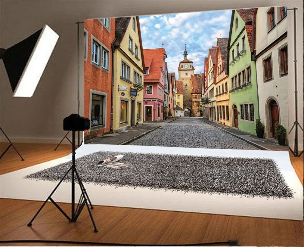 Фотофон узкая средневековая улица с Hdr тонировка в Ротенбург | Электроника