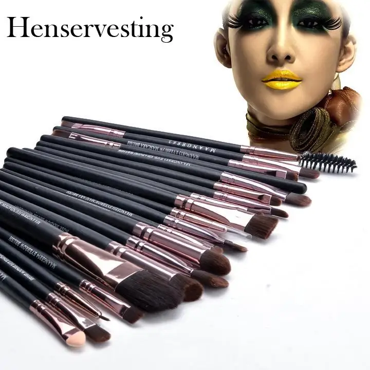 20 шт./компл. кисти для макияжа Набор Профессиональный Пудра Тени век подводка