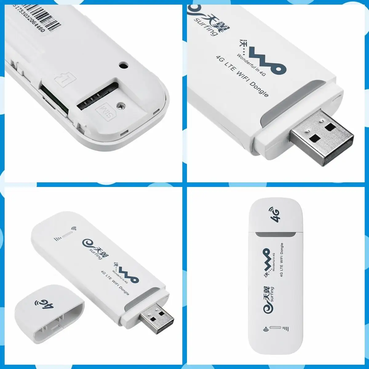 4G LTE USB wifi модем 3g 4g usb dongle автомобильный роутер lte сетевой адаптер со слотом для sim
