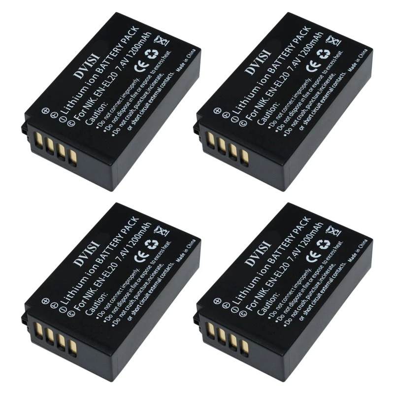4 шт./лот 7 В 1.2Ah EN EL20 ENEL20 аккумуляторная батарея для камеры Nikon EL20a 1 J1 J2 J3 S1 цифровая