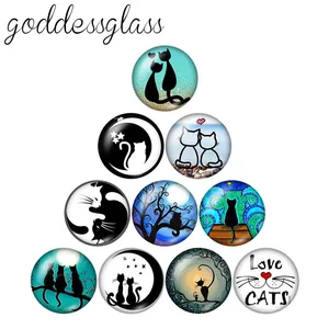 10 шт., круглые стеклянные кабошоны для фото, 12182025 мм