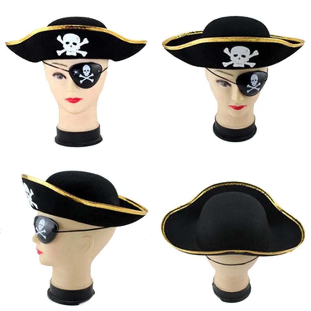 Костюм на Хэллоуин Пиратские шапки для девочек и мальчиков треугольная