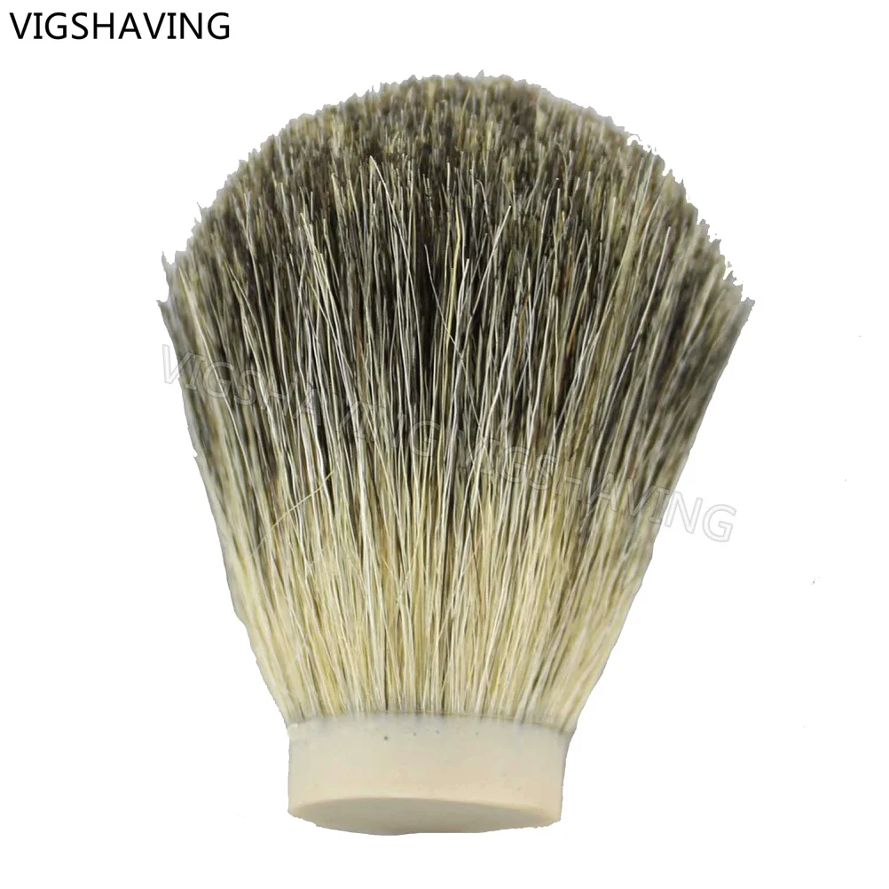 VIGSHAVING 20 мм/22 мм/23,5 мм серый чистый барсук волос щетка для Бритья узел головка для DIY кисти ручка
