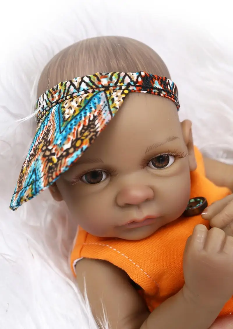 10&quot Mini black reborn babies African American Baby girl boy doll Ethnic Alive Dolls Brinquedos Juguetes | Игрушки и хобби