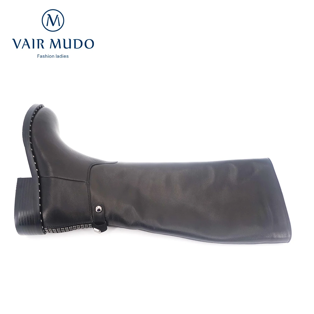 VAIR MUDO женские белые сапоги на толстом каблуке из шерсти Высококачественная