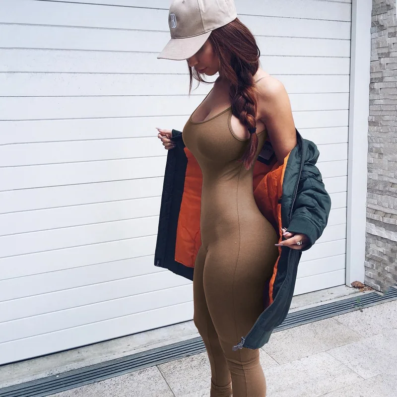 2018 пикантные летние женские комбинезон Одна деталь боди с круглым вырезом