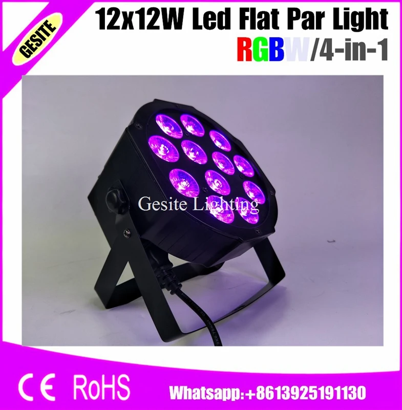 12 шт./лот 12X12W RGBW Одноцветный Par свет для профессиональной сцены Dj|par light|par lotprofessional