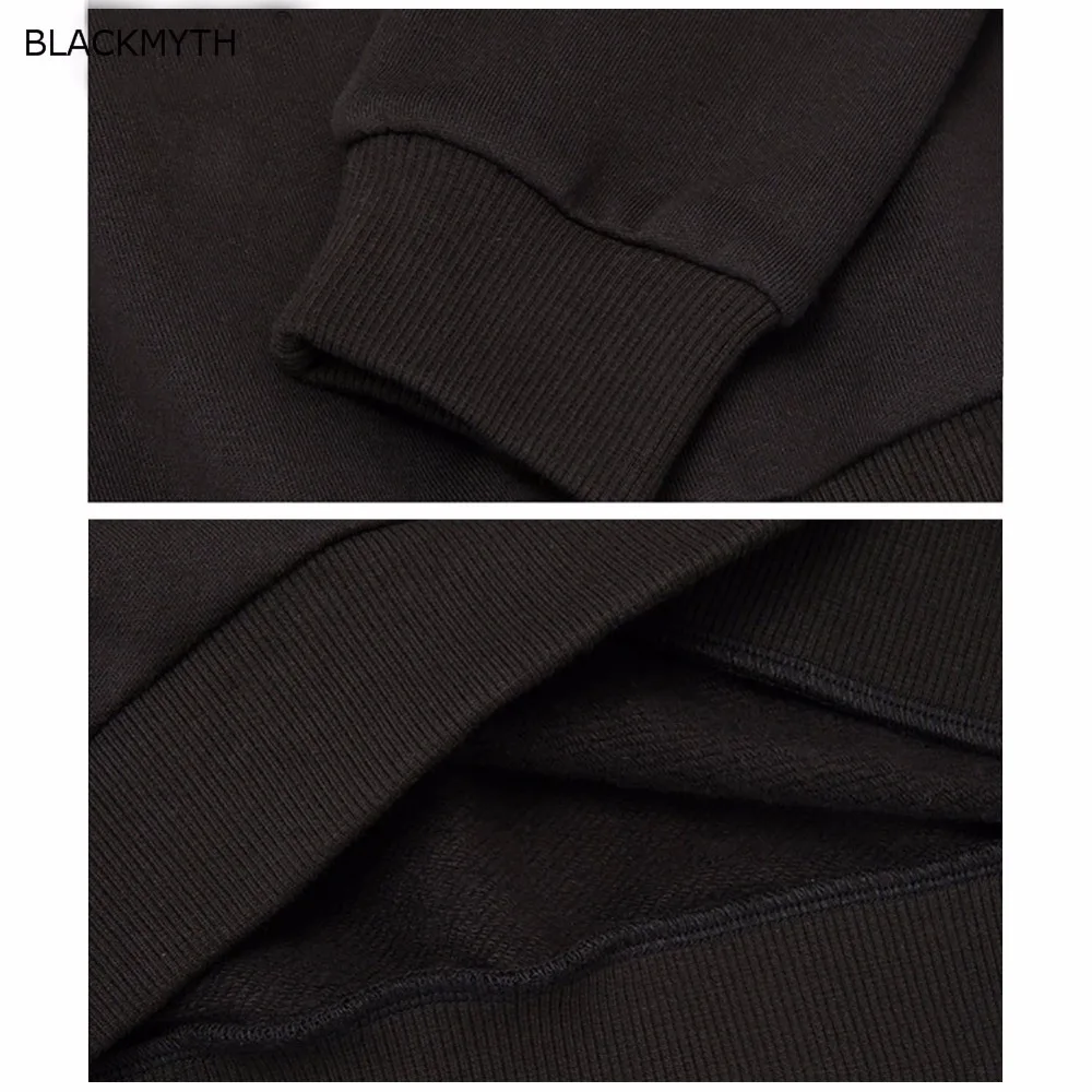 BLACKMYTH укороченные толстовки пожалуйста принт Короткая Толстовка Женский пуловер