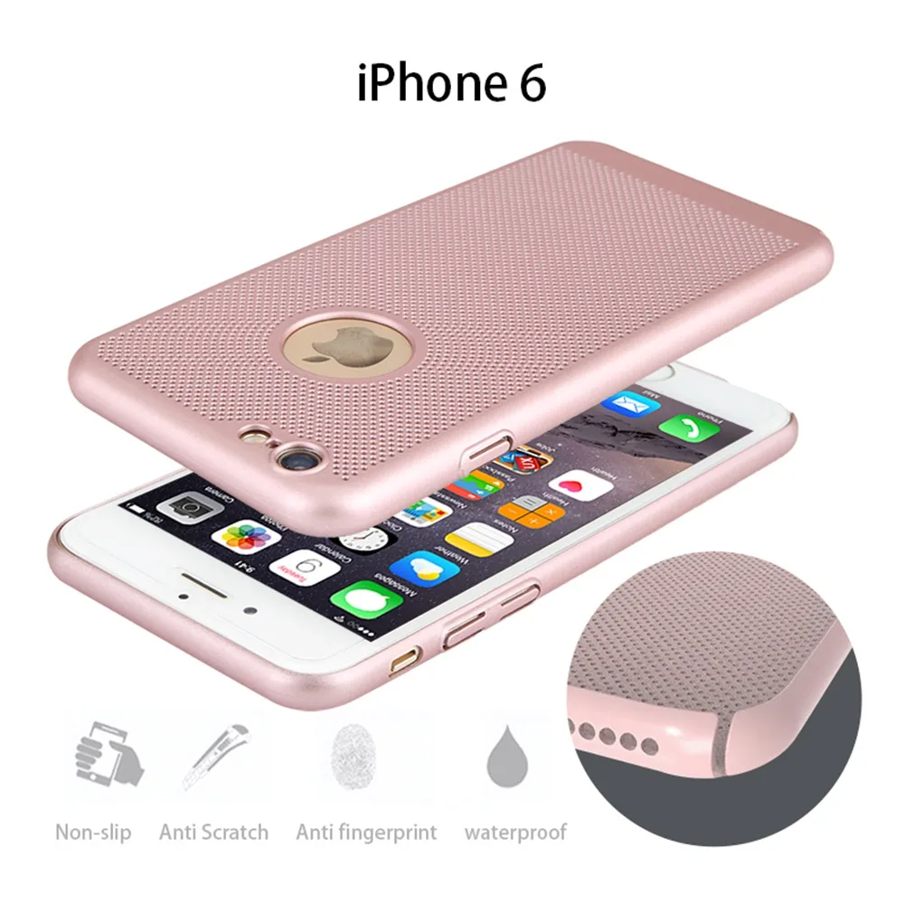 Fcoque охлаждения! Рассеивание тепла телефона Чехлы для iPhone 6 Чехол роскошные