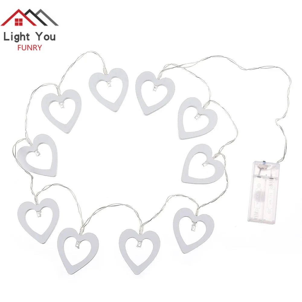 Декоративная гирлянда в форме сердца 1 2 м 10 светодиодный