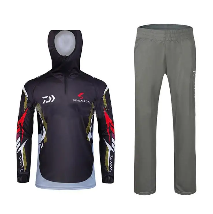 2017 теплые комплекты одежды для рыбалки Мужская дышащая Солнцезащитная уличная