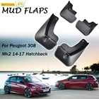 Автомобильные Брызговики для Peugeot 308 Mk2, хэтчбек, хэтчбек 2014 2015 2016 2017, брызговики, брызговики, передние и задние