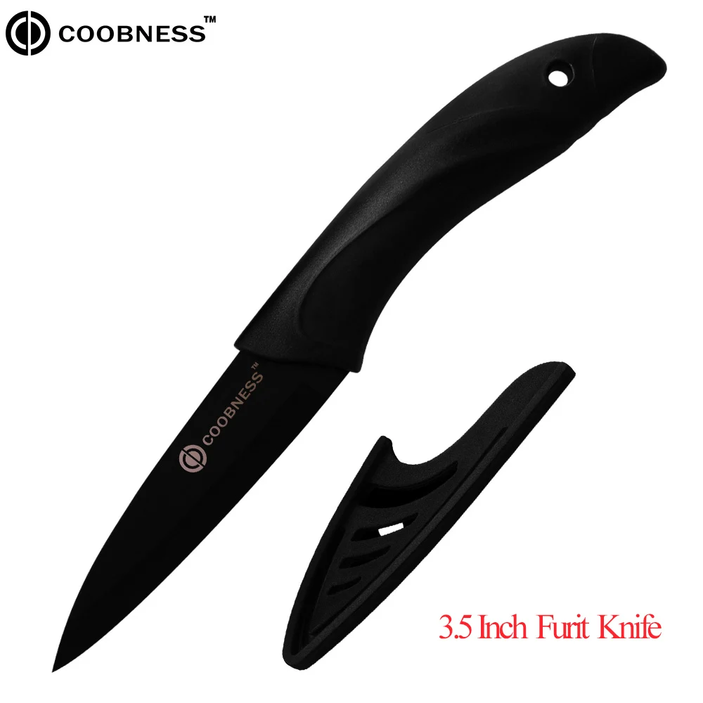 COOBNESS Professional Kitchen Knife Meat Vegetable Chopper Knives 3Cr13 Steel Bread Santoku Knife PP+TPR Handle Knives Tools - Цвет: 3.5 Inch Fruit