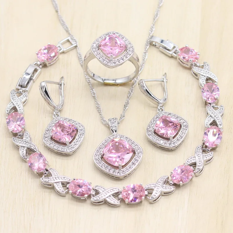 Женский ювелирный комплект из браслета и серёг серебристого цвета|Ювелирные