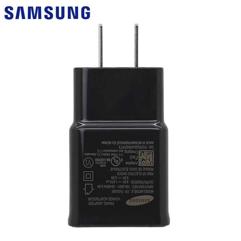 Samsung быстрый адаптер EU/US быстрое зарядное устройство S8 S8+ S9 S9 Note8 note9 9V1. 67A Универсальный USB 1,2 M type-C кабель