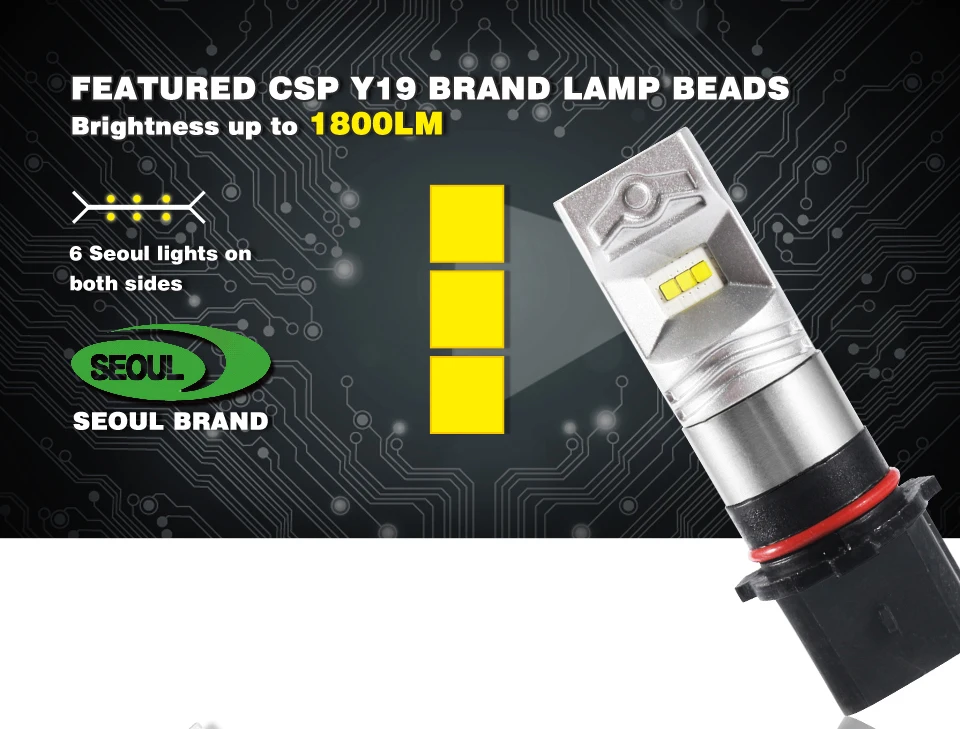 Gzkafolee P13W led PSX26W Автомобильная противотуманная фара 1800LM CSP Y19 чип для автомобиля Mazda CX-5 дневные ходовые огни